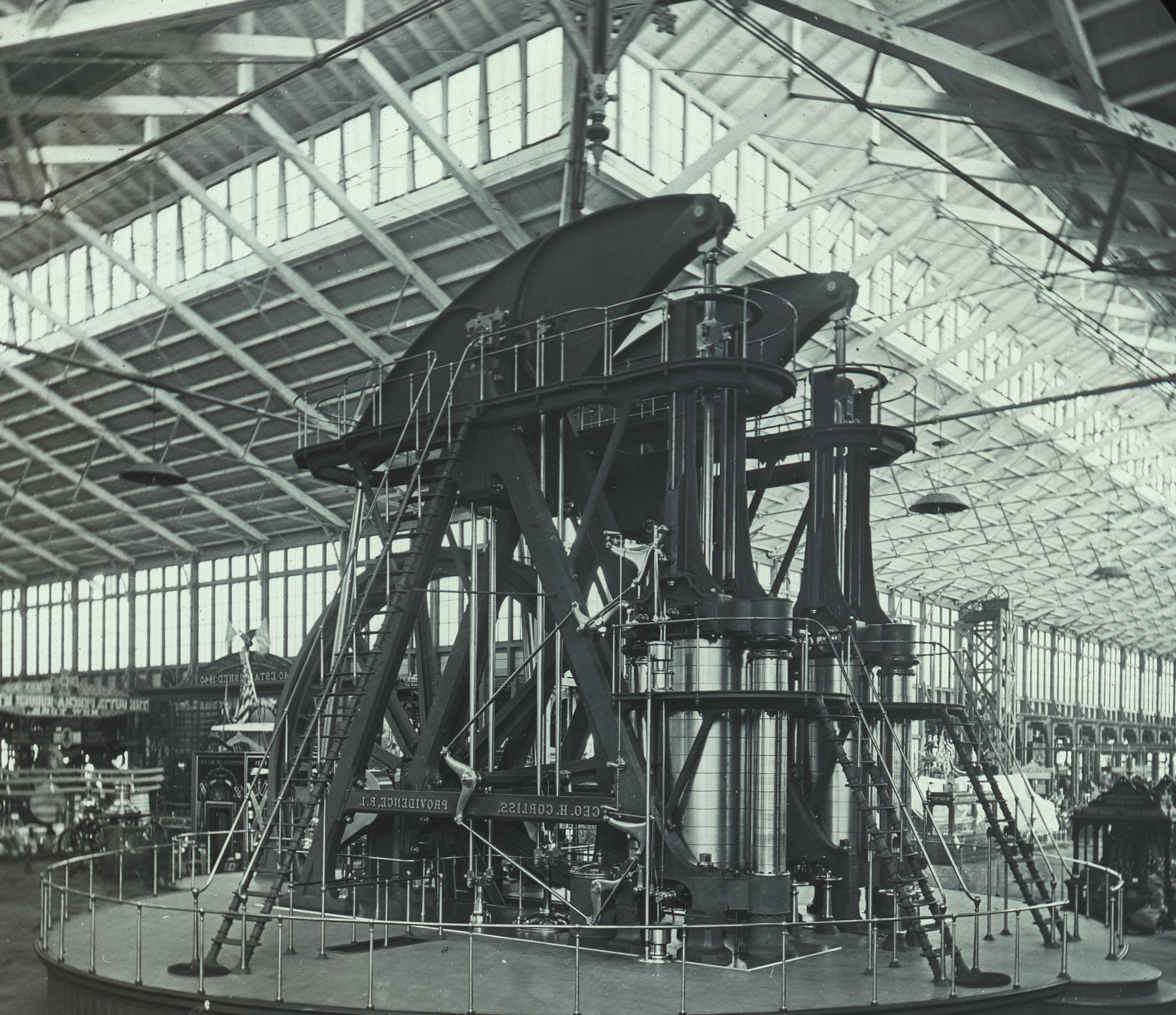 Photo of the first Corliss steam engine.